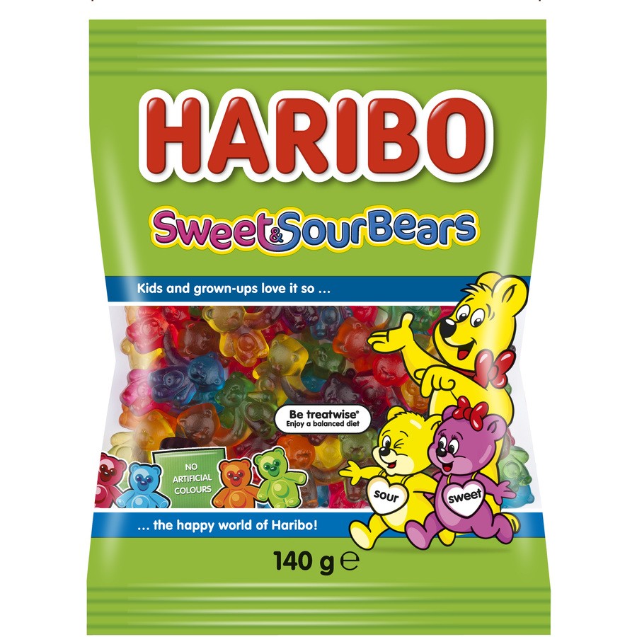 Haribo Sweet and Sour Bears 140g