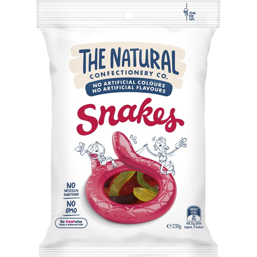 The Natural Confectionary Snakes 230g